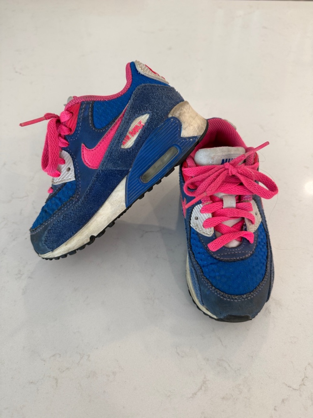 Nike Air Max Kids' Blue & Pink Athletic Sneakers size 11c